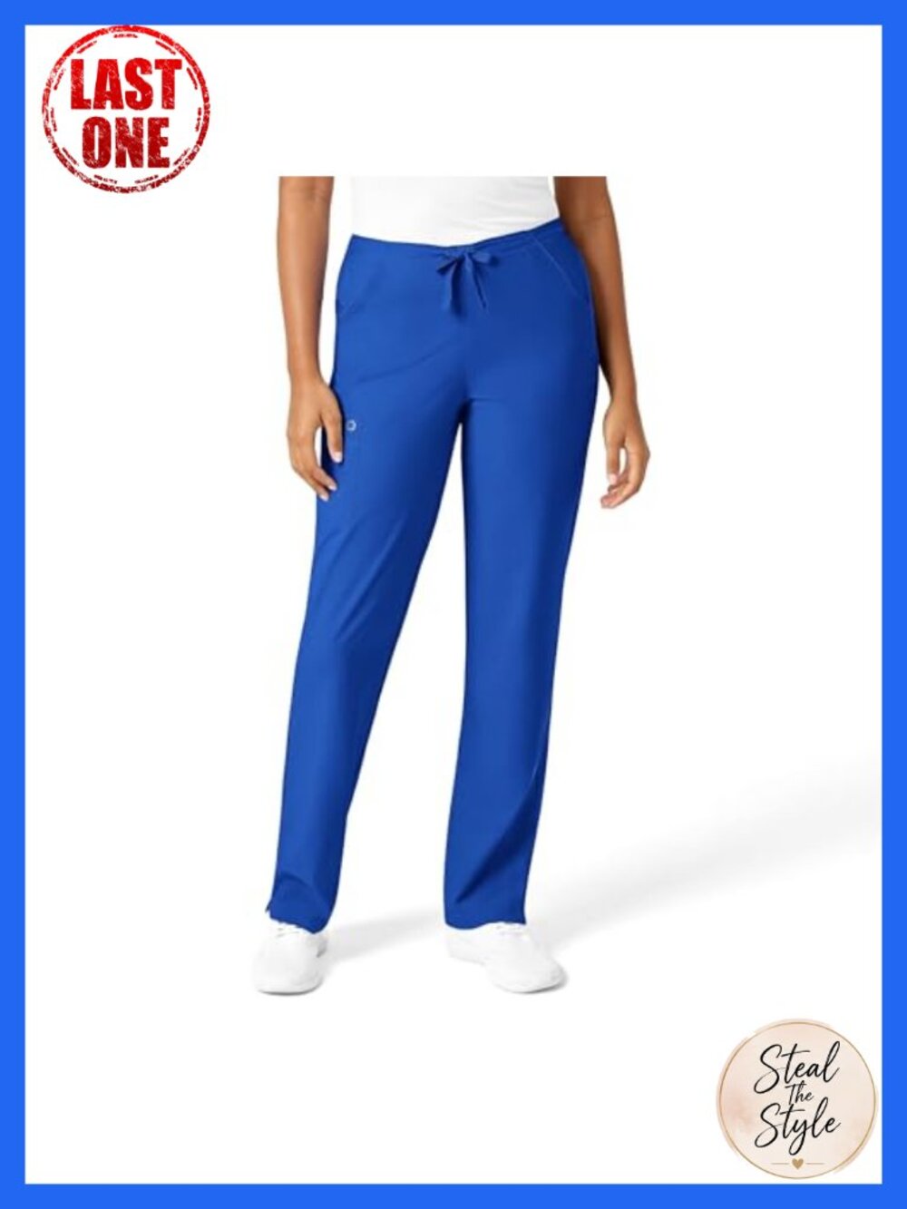 Women's Drawstring Scrub Pant Medical Cargo Nursing Uniform